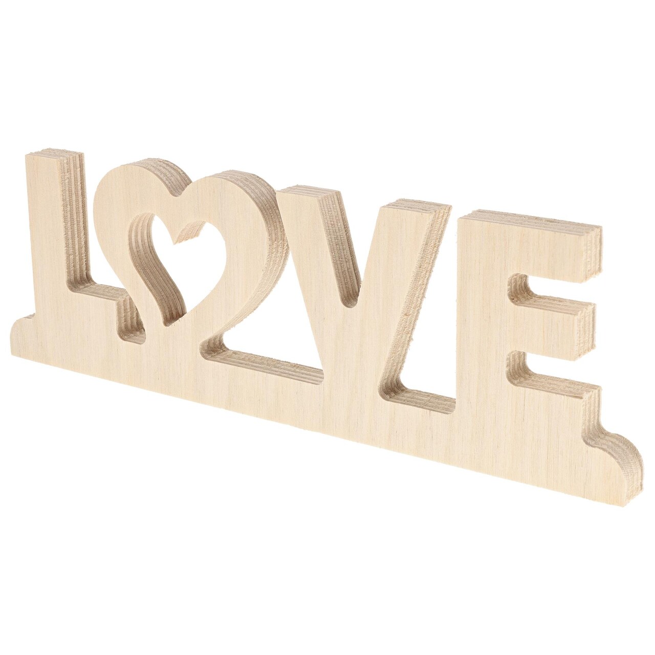 Good Wood By Leisure Arts Shape Love 9 1/8"X 3 7/8"X 1/2", Wooden Shapes, Wood Shapes, Wooden Shapes Wall Decor, Large Small Shapes For Crafts